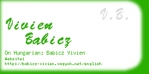 vivien babicz business card